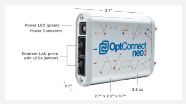 Conceptual thumbnail image of neo2 router, for an OptConnect spec sheet